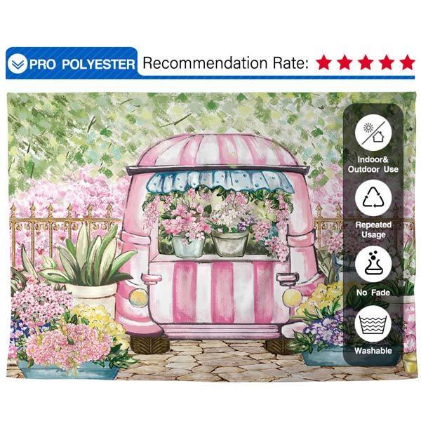 Allenjoy Valentine's Day Romantic Car Drawn-Painted Backdrop - Allenjoystudio