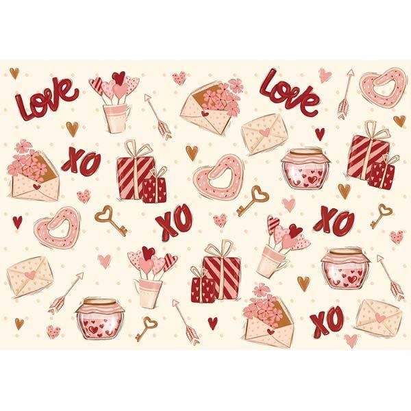 Allenjoy Valentine XOXO Love Romantic Backdrop  for Photo Shoot - Allenjoystudio