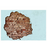 Allenjoy Vintage Sky Blue Brick Walls Photograpy Backdrop