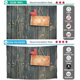 Allenjoy Valentine Wood Backdrop With Red Heart Doorplate - Allenjoystudio