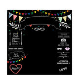 Allenjoy Wedding Chalkboard Colorful Flags Custom Backdrop
