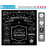 Allenjoy Wedding Chalkboard  Design Love Ribbons Custom Backdrop - Allenjoystudio