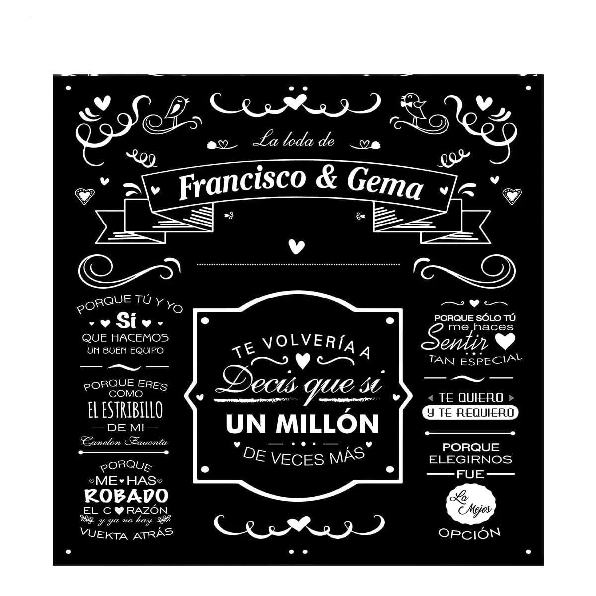 Allenjoy Wedding Chalkboard  Design Love Ribbons Custom Backdrop - Allenjoystudio