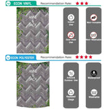 Allenjoy Wedding Backdrop Gray Chevron Wooden Board Green Ivy Photographic Backdrops - Allenjoystudio