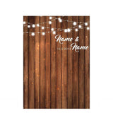 Allenjoy Wedding Wood Board Backdrop with Shiny Light
