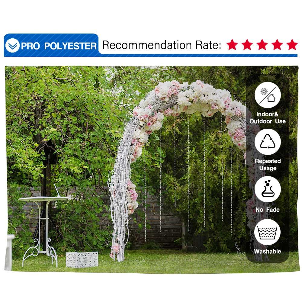 Allenjoy Wedding Photography Backdrop with Flowers Arch - Allenjoystudio