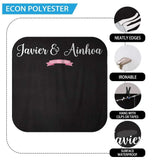 Allenjoy Wedding Customize Name Date Black Shiny Firefly Backdrop - Allenjoystudio