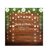 Allenjoy Wedding Caramel Wood Celebrate Custom Backdrop