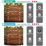 Allenjoy Wedding Caramel Wood Celebrate Custom Backdrop - Allenjoystudio