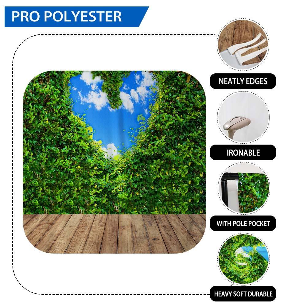 Allenjoy Wedding Valentine Green Tree Heart Sky Cloud  Backdrop - Allenjoystudio