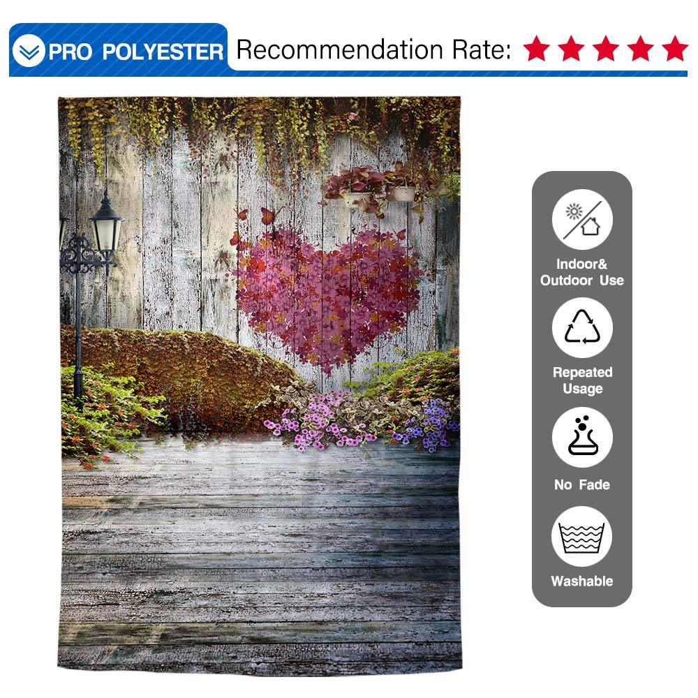 Allenjoy Flower Love Heart Wedding Wood Backdrop - Allenjoystudio