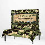Allenjoy Welcome Soldiers Jungle Backdrp Camouflage Tablecloth - Allenjoystudio