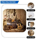 Allenjoy Western Cowboy Guitar Hat Wooden Backdrop - Allenjoystudio