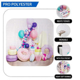 Allenjoy White Brick Wall Sparkle Donut Macaron Balloon Backdrop - Allenjoystudio