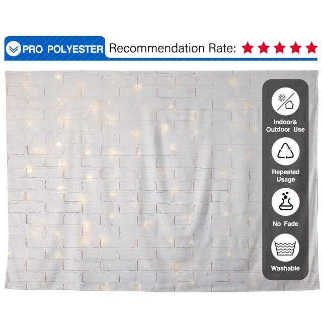 Allenjoy White Brick Wall with Golden Bokeh Backdrop - Allenjoystudio