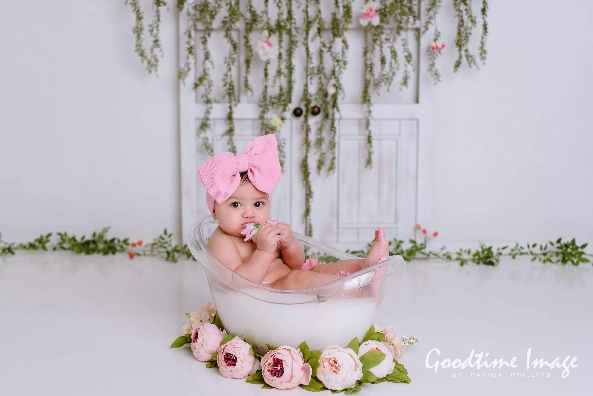 Allenjoy White Door Floral for Baby Shower Designed by Panida Phillips - Allenjoystudio