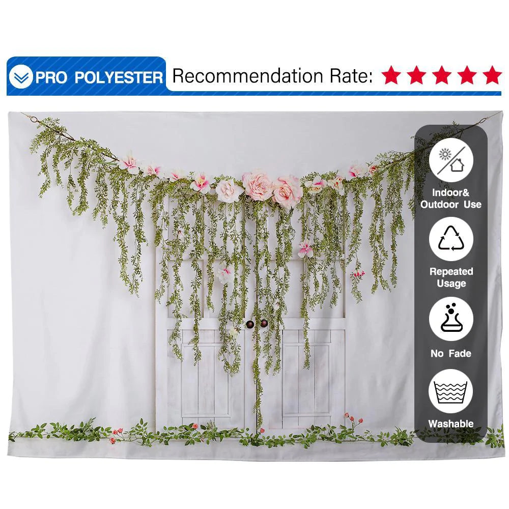 Allenjoy White Door Floral for Baby Shower Designed by Panida Phillips - Allenjoystudio