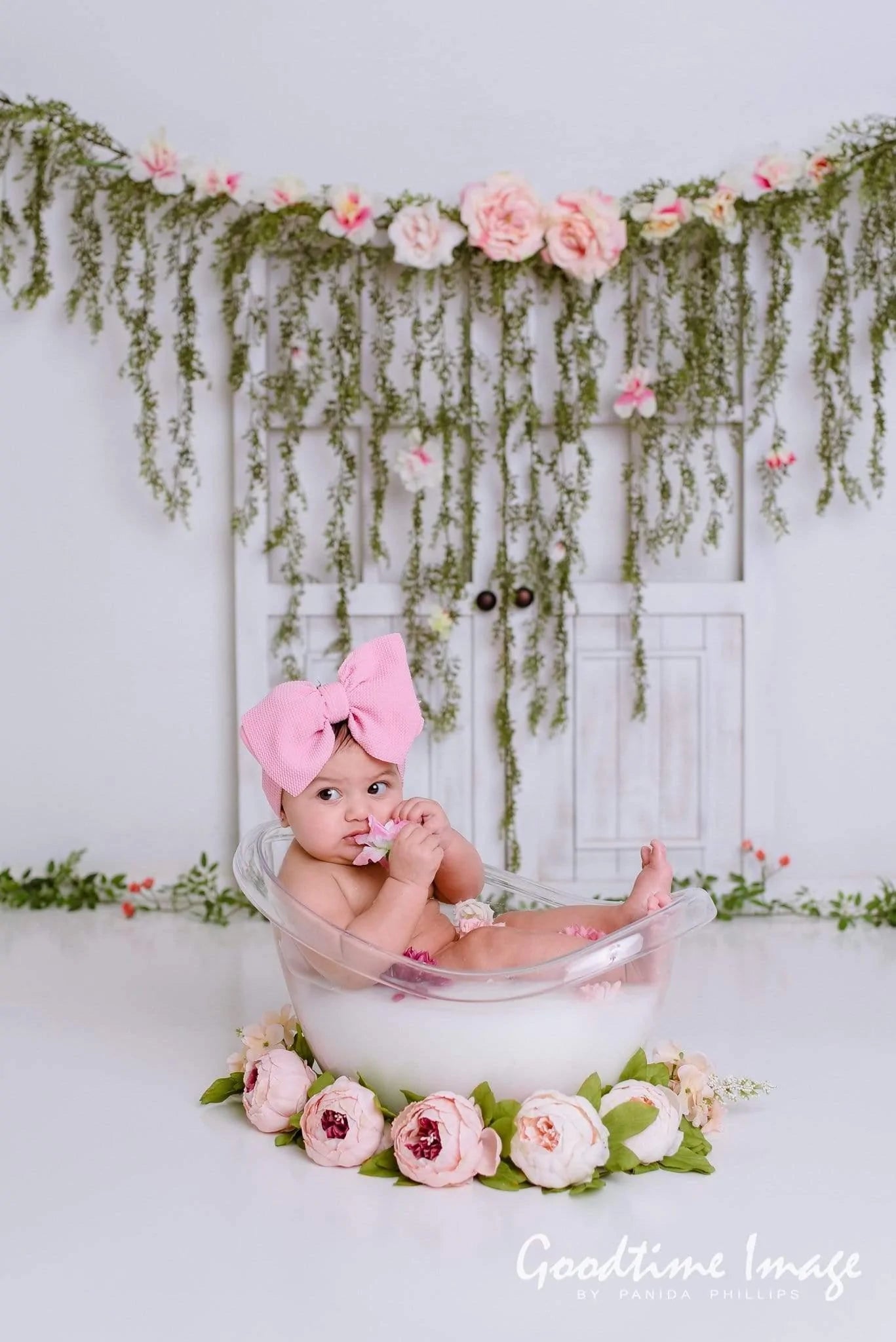 Allenjoy White Door Floral for Baby Shower Designed by Panida Phillips - Allenjoystudio