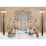 Allenjoy White Winter Backdrop for Christmas Family Portrait