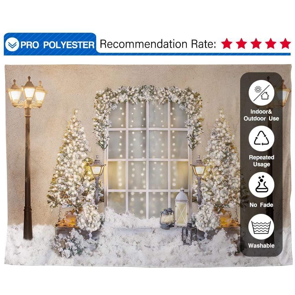 Allenjoy White Winter Backdrop for Christmas Family Portrait - Allenjoystudio