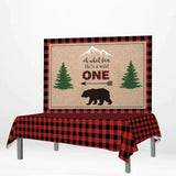 Allenjoy Wild One 1st First Birthday Lumberjack Banner Tablecloth - Allenjoystudio