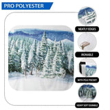 Allenjoy Winter Backdrop Pine Forest Snowy Wonderland Christmas Backdrop - Allenjoystudio