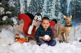 Allenjoy Winter Backdrop Pine Forest Snowy Wonderland Christmas Backdrop