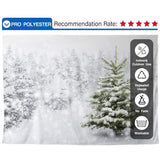 Allenjoy Winter Snowflake Snowfield Forest Backdrop - Allenjoystudio