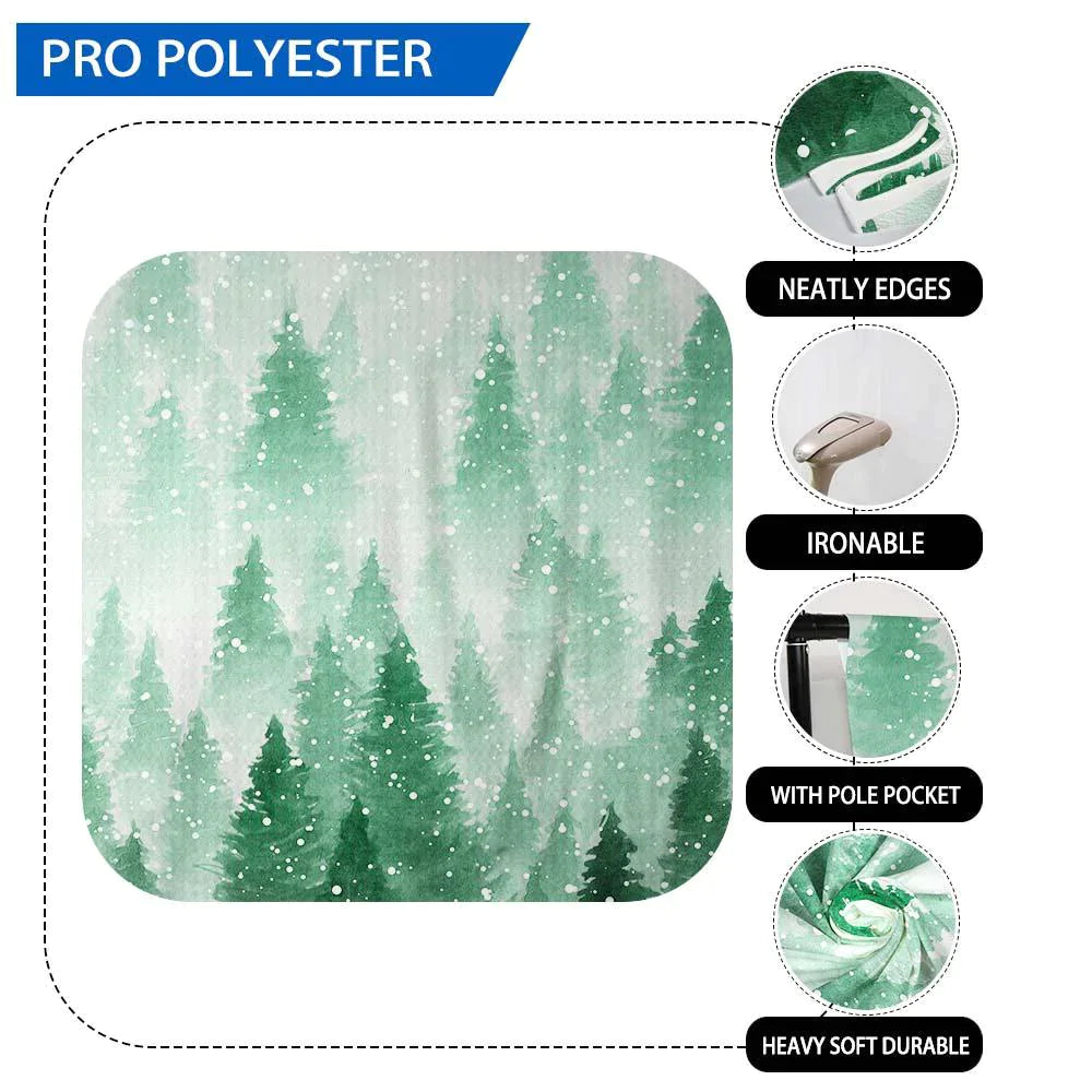 Allenjoy Winter Backdrop Snowy Forest Oil Painting Backdrop - Allenjoystudio