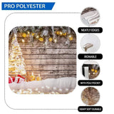 Allenjoy Sweet Warm Christmas Tree Gift Snow Wooden Backdrop - Allenjoystudio