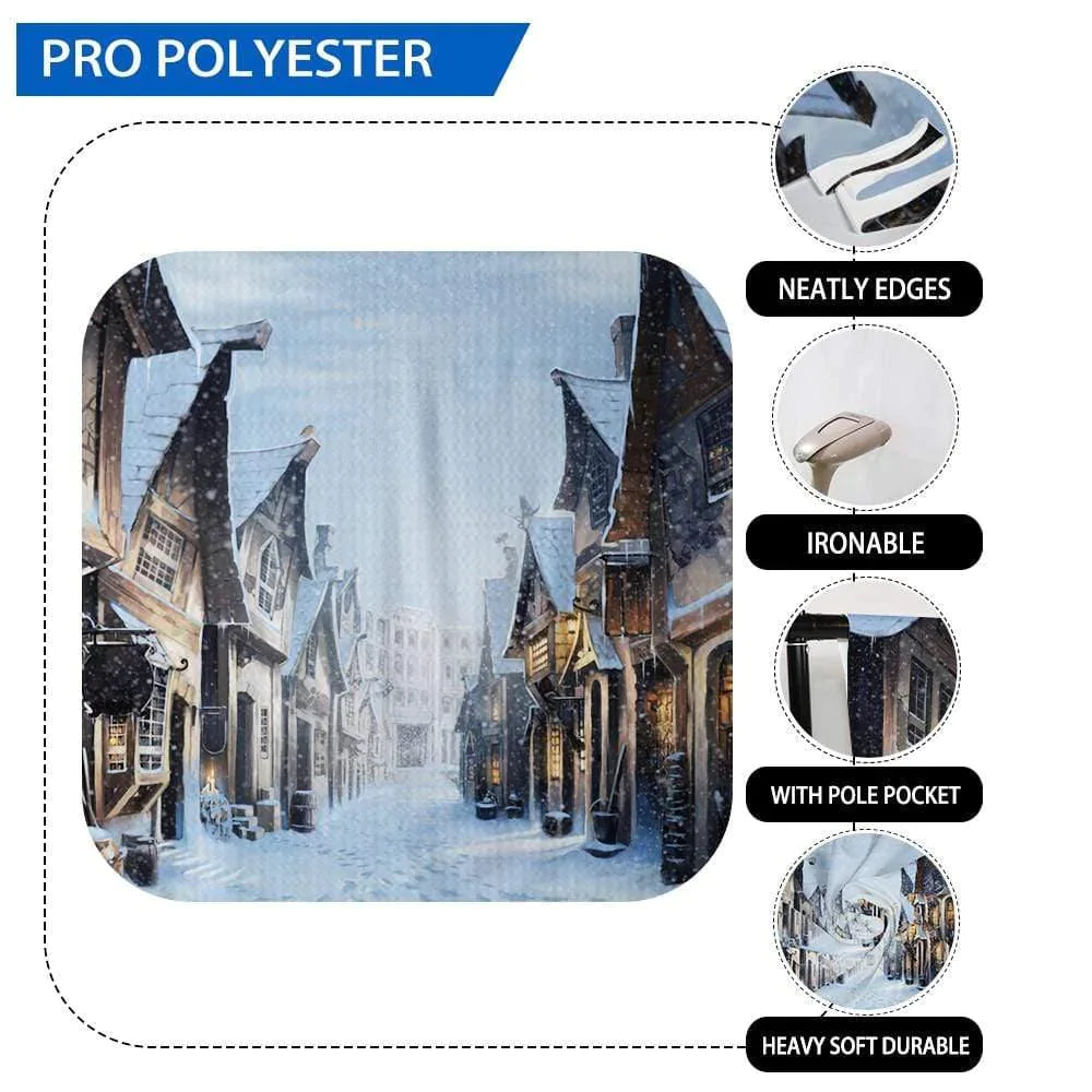 Allenjoy Winter Street Backdrop for Christmas Children Backdrop - Allenjoystudio