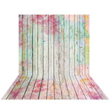 Allenjoy Wooden Backdrop Colorful Rose Printed Backdrop