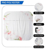 Allenjoy Wooden Backdrop with Pink Rose Flower for Mother's Day - Allenjoystudio