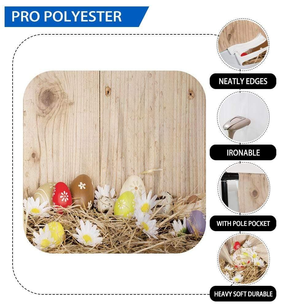 Allenjoy Hickory Wood Easter Eggs Straw Backdrop for Photography - Allenjoystudio