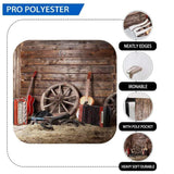 Allenjoy Wooden House Guitar Accordion Wheel Backdrop - Allenjoystudio