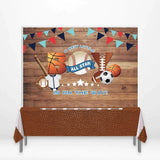 Allenjoy Wooden Sports AllStar Backdrop Baseball Tablecloth