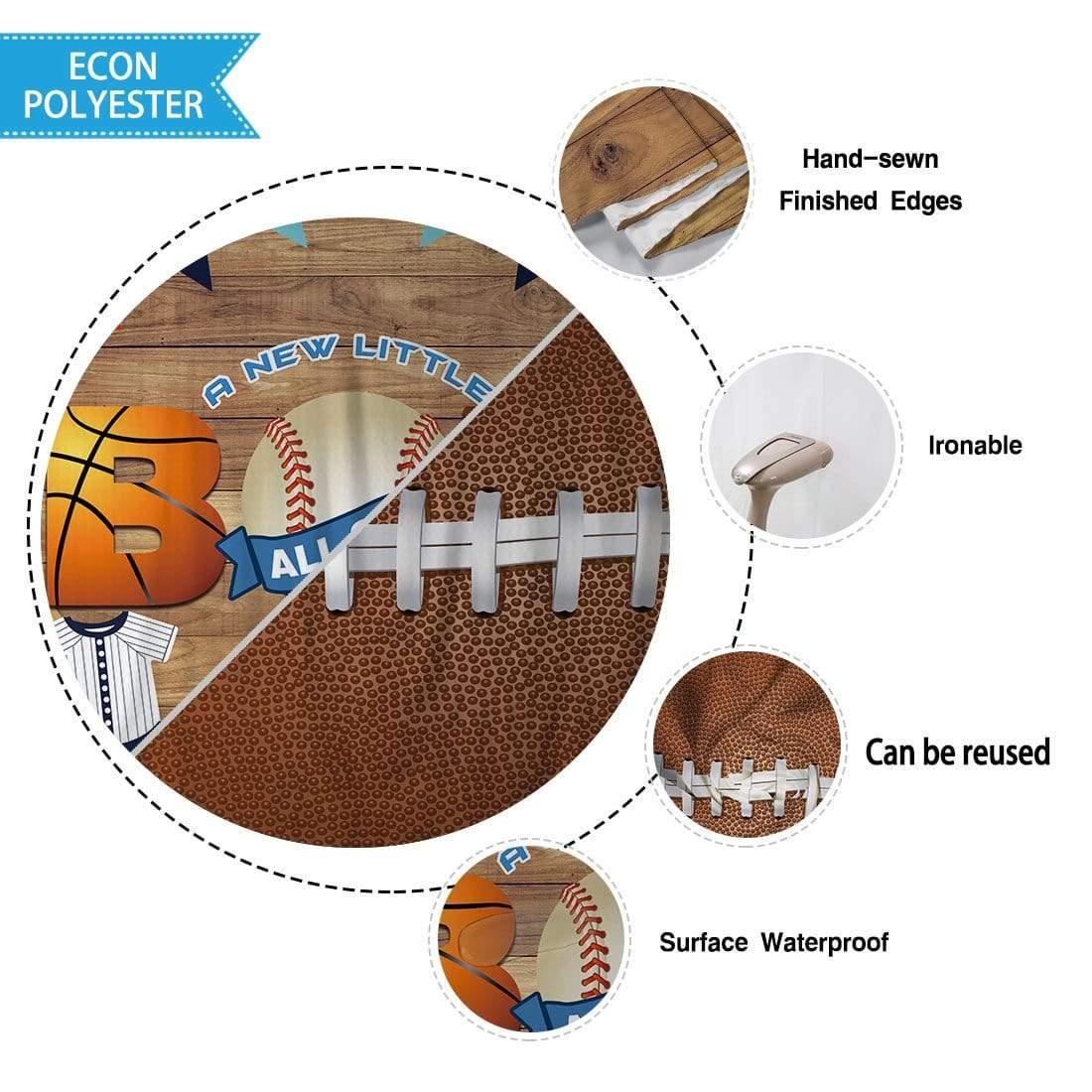 Allenjoy Wooden Sports AllStar Backdrop Baseball Tablecloth - Allenjoystudio