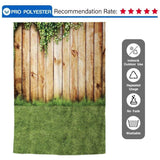 Allenjoy Wood Wall Spring Backdrop Green Leaves Decor Grass Floor - Allenjoystudio
