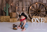 Allenjoy Wooden Western Cowboy Cactus Background Designed by Panida Phillips - Allenjoystudio