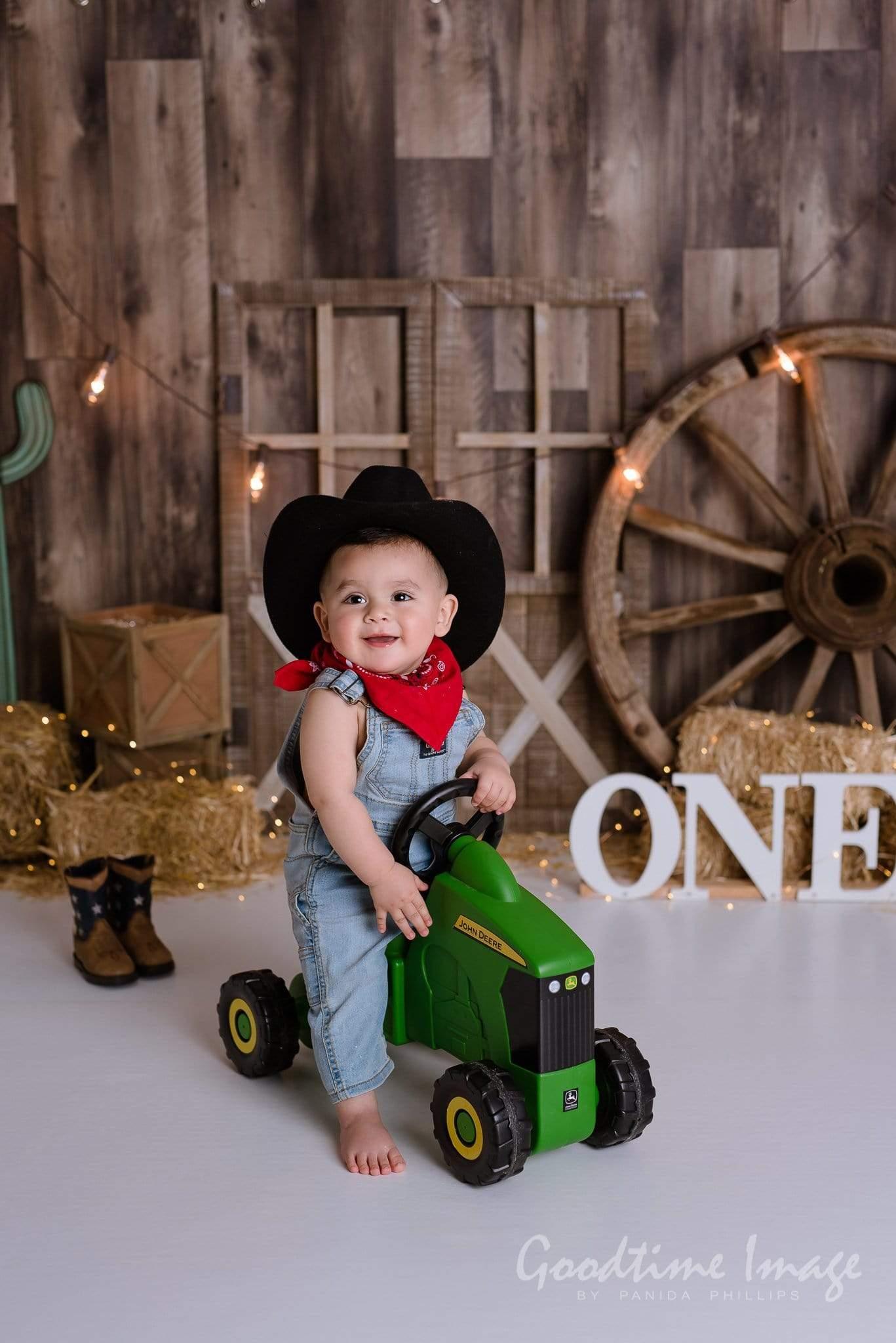 Allenjoy Wooden Western Cowboy Cactus Background Designed by Panida Phillips - Allenjoystudio