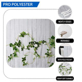 Allenjoy White Wood Backdrop with Floral Crown Wreath - Allenjoystudio