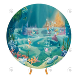 Allenjoy Mermaid Circle Backdrop Cover For Baby Shower Birthday