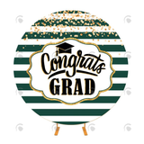 Allenjoy Graduation Decoration Circle Backdrop Cover