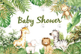 Allenjoy Jungle Theme Baby Shower Backdrop