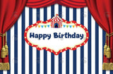 Allenjoy Circus Theme Birthday Decoration Backdrop