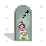 Allenjoy Baby Tiana Princess Birthday Baby Shower Party Arch Backdrop Wall Cloth Cover