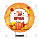 Allenjoy Thanks Giving Day Round Backdrop Cover