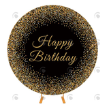 Allenjoy Gold Round Cover For Birthday Party