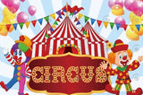 Allenjoy Clown Circus Theme Birthday Decoration Backdrop