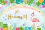 Allenjoy Let'S Flamingle Theme Happy Birthday Backdrop